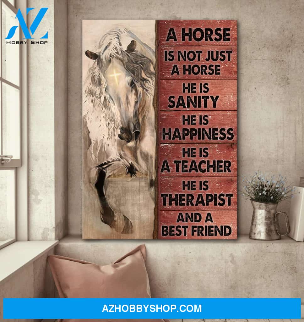 Jesus - White Horse - A horse is not just a horse - Portrait Canvas Prints, Wall Art