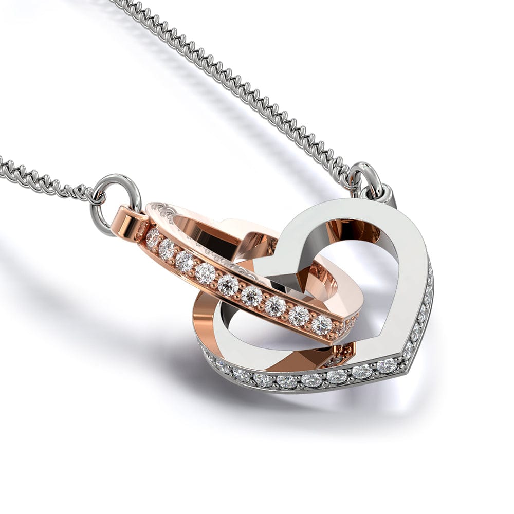 To My Granddaughter - Love Grandma - Beautiful Gift Set - Interlocking Hearts Necklace