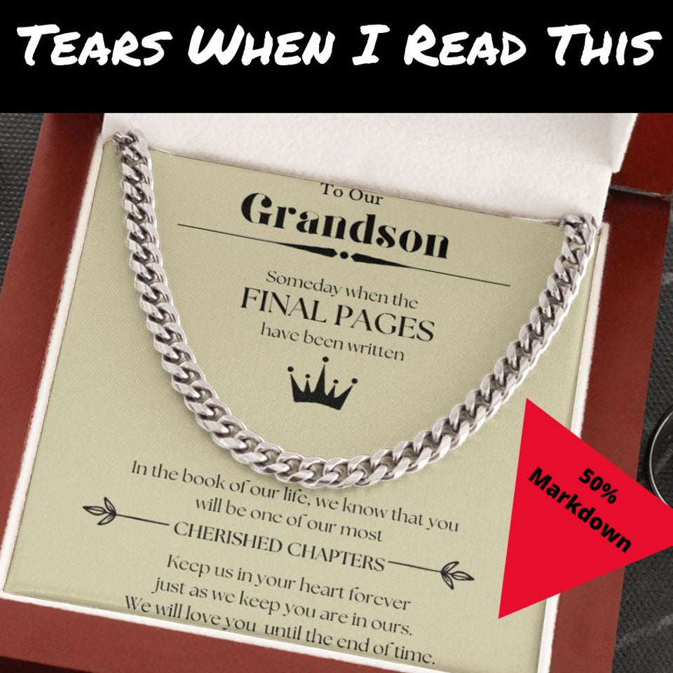 Our Journey Cuban Link Chain Gift For Men Anniversary Christmas Birthday Present For Husband Boyfriend Fiance