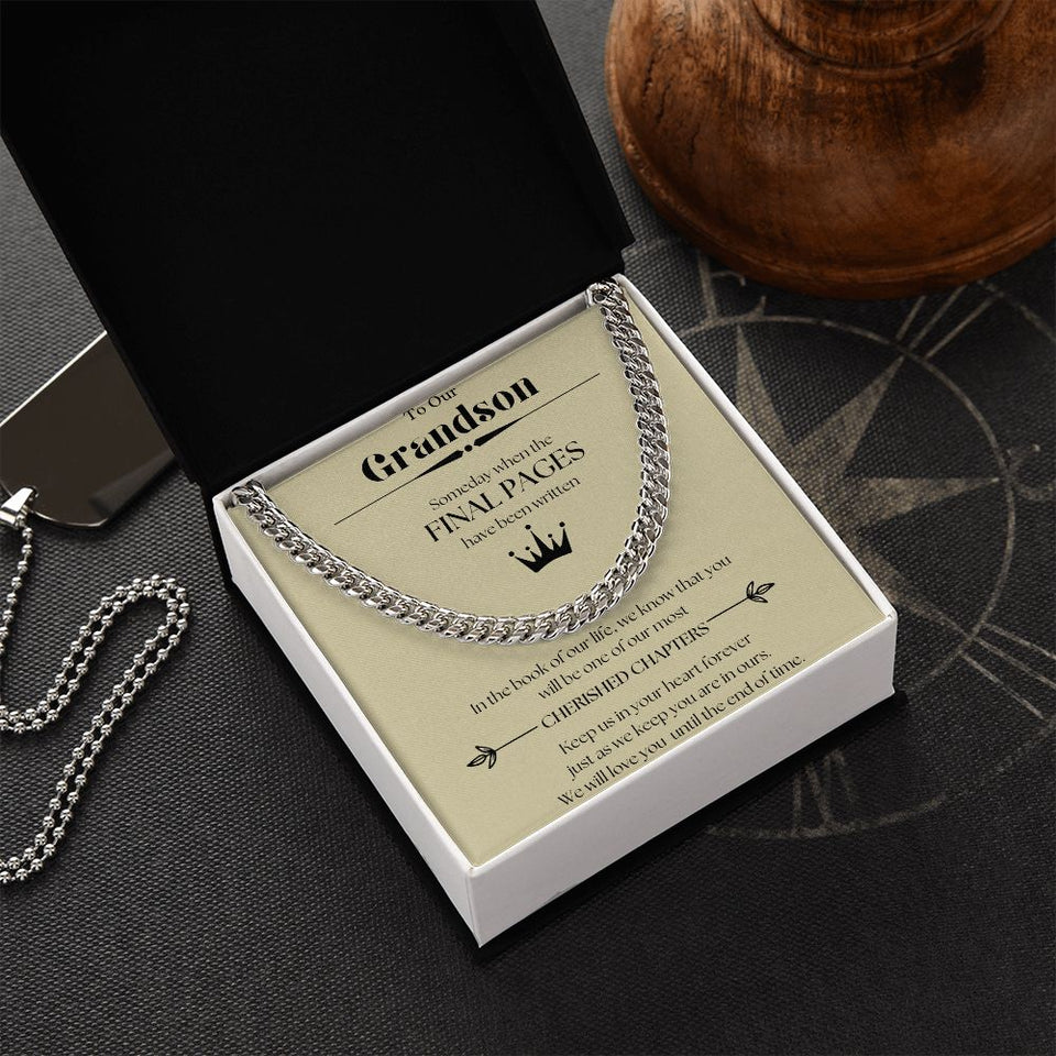 Our Journey Cuban Link Chain Gift For Men Anniversary Christmas Birthday Present For Husband Boyfriend Fiance