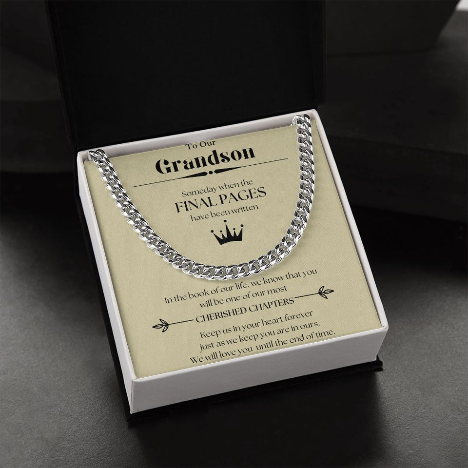 Our Journey Cuban Link Chain Gift For Men Anniversary Christmas Birthday Present For Husband Boyfriend Fiance