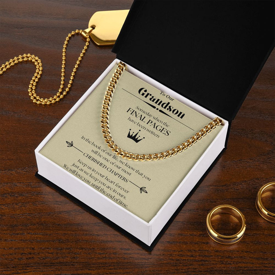 Our Journey Cuban Link Chain Gift For Men Anniversary Christmas Birthday Present For Husband Boyfriend Fiance