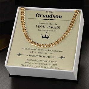 Our Journey Cuban Link Chain Gift For Men Anniversary Christmas Birthday Present For Husband Boyfriend Fiance