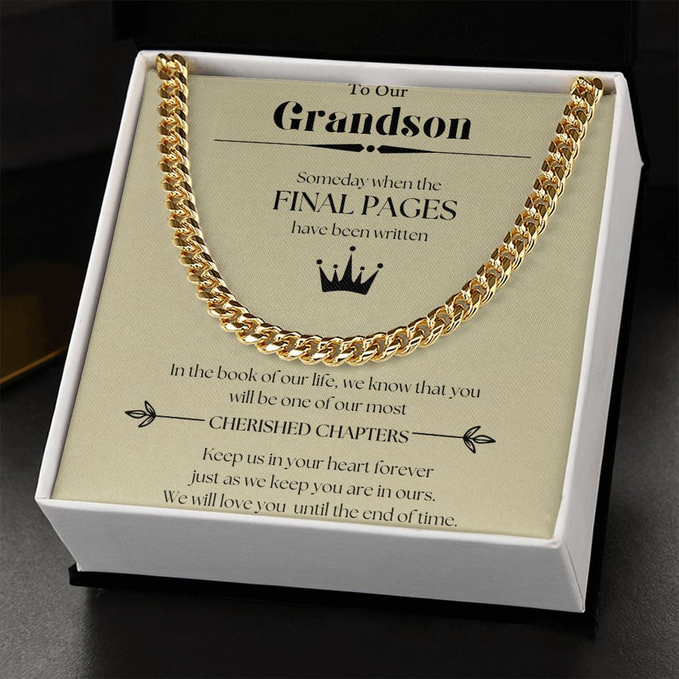 Our Journey Cuban Link Chain Gift For Men Anniversary Christmas Birthday Present For Husband Boyfriend Fiance
