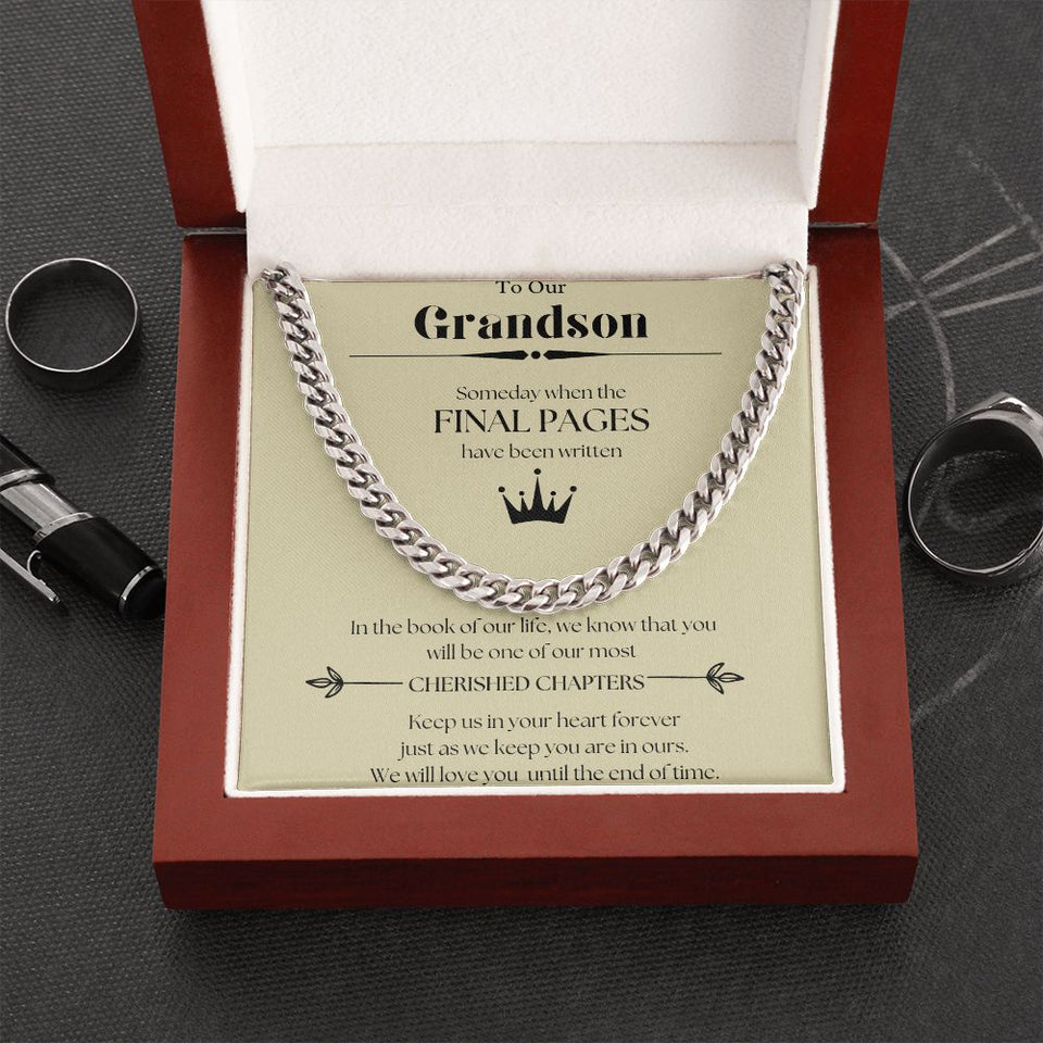 Our Journey Cuban Link Chain Gift For Men Anniversary Christmas Birthday Present For Husband Boyfriend Fiance