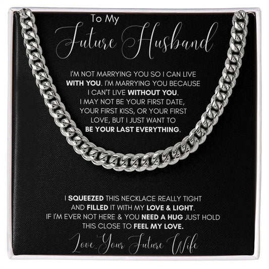 Future Husband Cuban Chain Jewelry Gift For Men Birthday Christmas Present