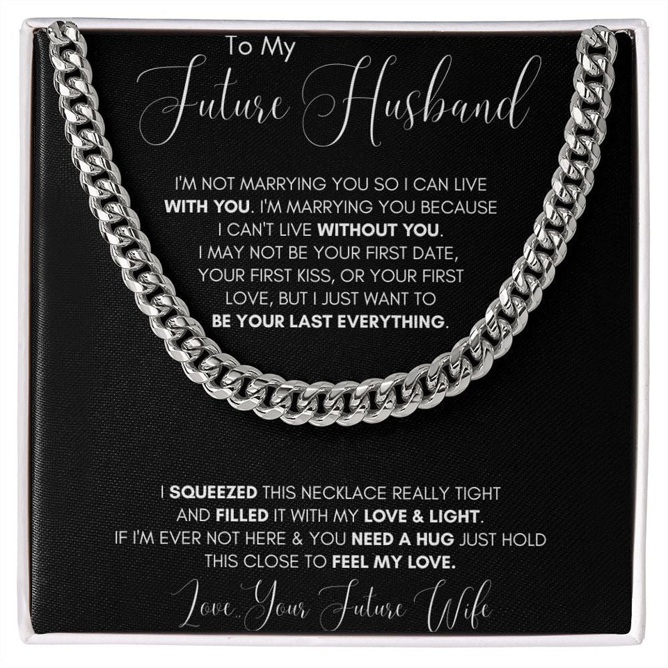 Future Husband Cuban Chain Jewelry Gift For Men Birthday Christmas Present