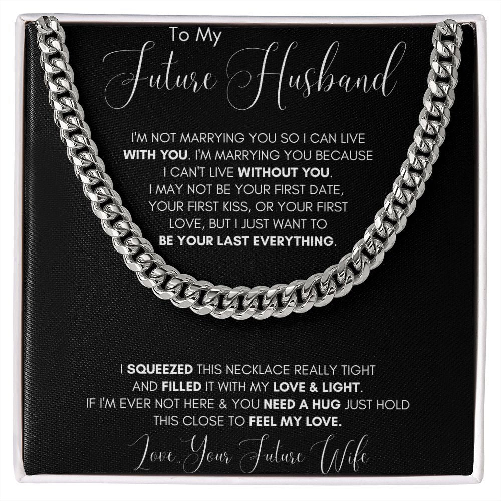 Future Husband Cuban Chain Jewelry Gift For Men Birthday Christmas Present