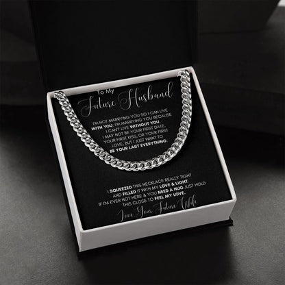 Future Husband Cuban Chain Jewelry Gift For Men Birthday Christmas Present