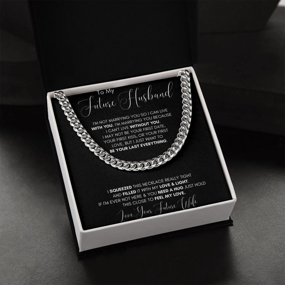 Future Husband Cuban Chain Jewelry Gift For Men Birthday Christmas Present