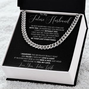 Future Husband Cuban Chain Jewelry Gift For Men Birthday Christmas Present