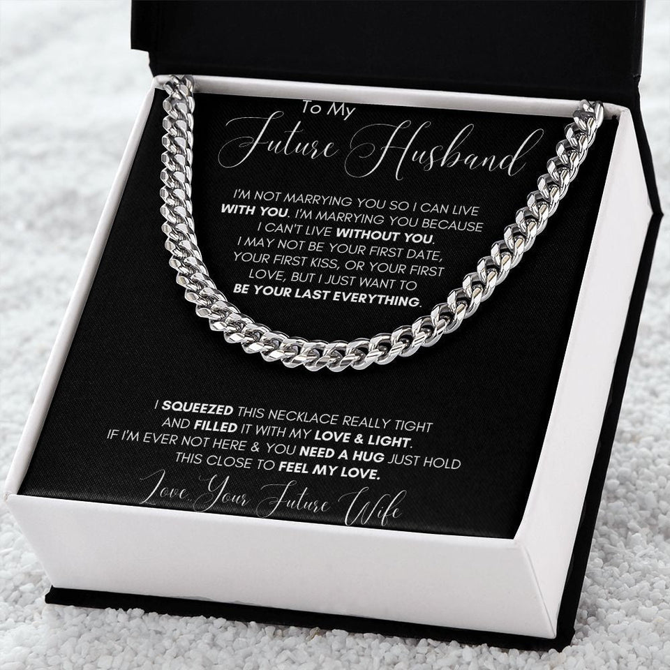 Future Husband Cuban Chain Jewelry Gift For Men Birthday Christmas Present