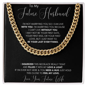 Future Husband Cuban Chain Jewelry Gift For Men Birthday Christmas Present