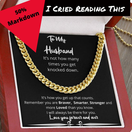 How Many Times Knocked Down Cuban Chain Gift For Husband Birthday Anniversary Christmas Present For Men