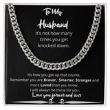 How Many Times Knocked Down Cuban Chain Gift For Husband Birthday Anniversary Christmas Present For Men