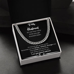 How Many Times Knocked Down Cuban Chain Gift For Husband Birthday Anniversary Christmas Present For Men