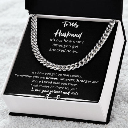 How Many Times Knocked Down Cuban Chain Gift For Husband Birthday Anniversary Christmas Present For Men