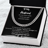 How Many Times Knocked Down Cuban Chain Gift For Husband Birthday Anniversary Christmas Present For Men