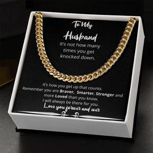 How Many Times Knocked Down Cuban Chain Gift For Husband Birthday Anniversary Christmas Present For Men