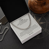 Our Journey Cuban Link Chain Gift For Men Anniversary Christmas Birthday Present For Husband Boyfriend Fiance