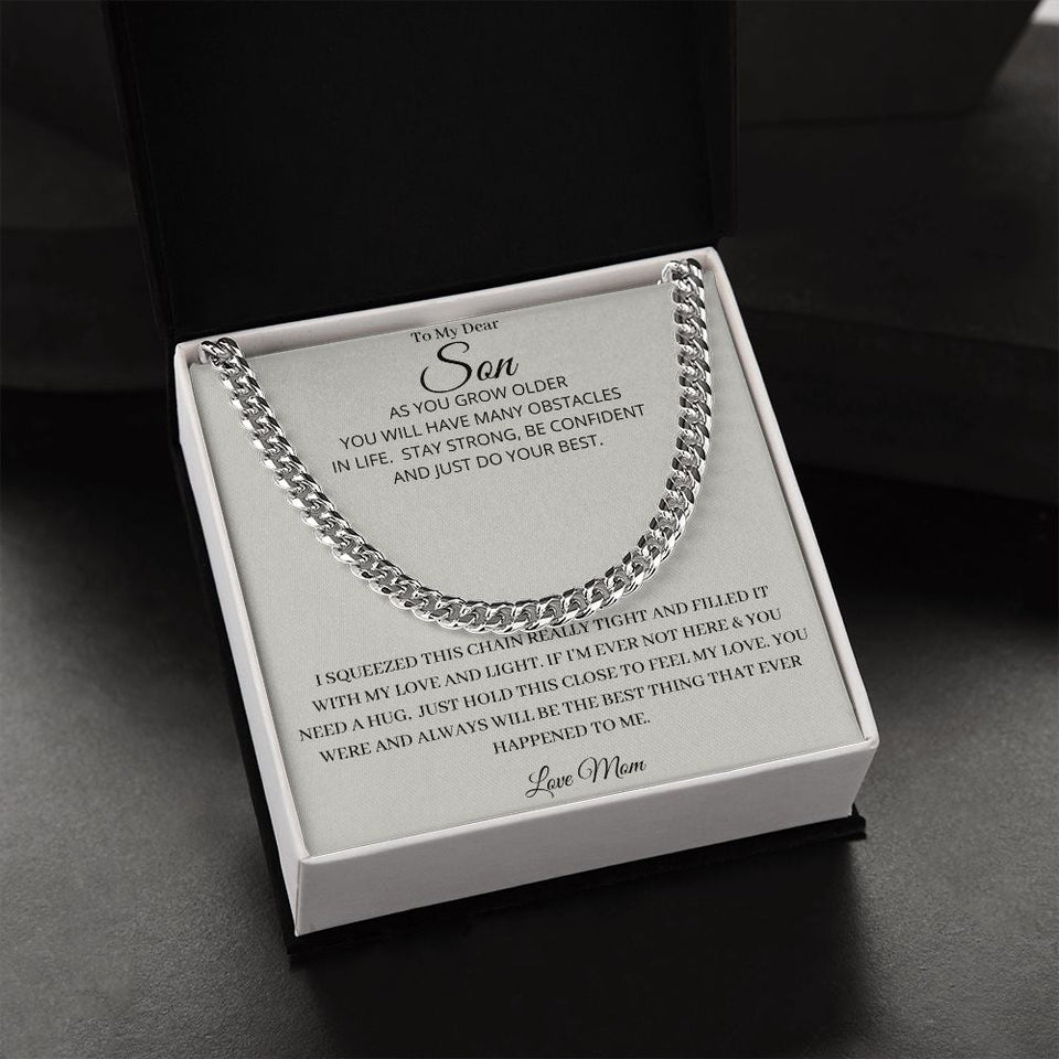 Our Journey Cuban Link Chain Gift For Men Anniversary Christmas Birthday Present For Husband Boyfriend Fiance