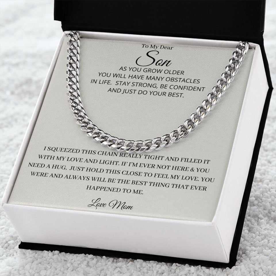 Our Journey Cuban Link Chain Gift For Men Anniversary Christmas Birthday Present For Husband Boyfriend Fiance
