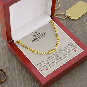 Our Journey Cuban Link Chain Gift For Men Anniversary Christmas Birthday Present For Husband Boyfriend Fiance