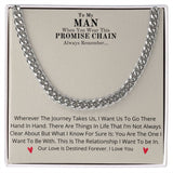 Our Journey Cuban Link Chain Gift For Men Anniversary Christmas Birthday Present For Husband Boyfriend Fiance