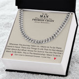 Our Journey Cuban Link Chain Gift For Men Anniversary Christmas Birthday Present For Husband Boyfriend Fiance