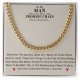Our Journey Cuban Link Chain Gift For Men Anniversary Christmas Birthday Present For Husband Boyfriend Fiance