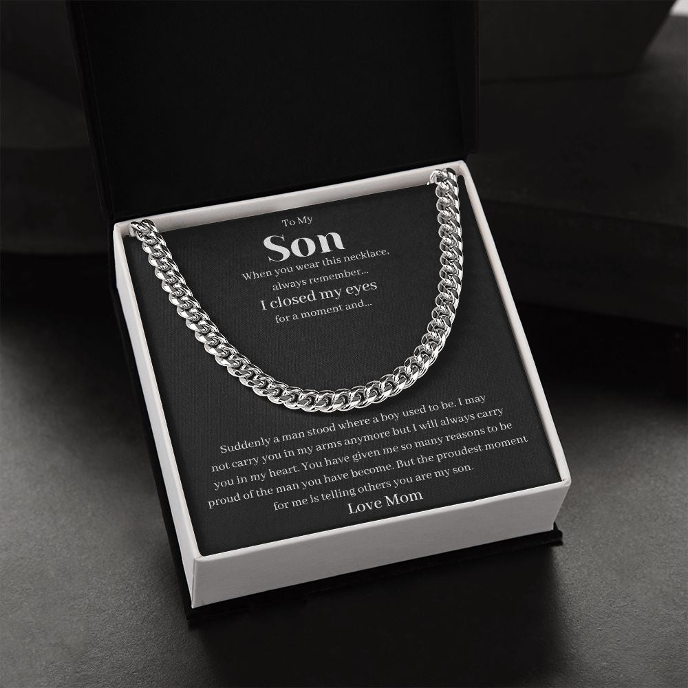 Our Journey Cuban Link Chain Gift For Men Anniversary Christmas Birthday Present For Husband Boyfriend Fiance