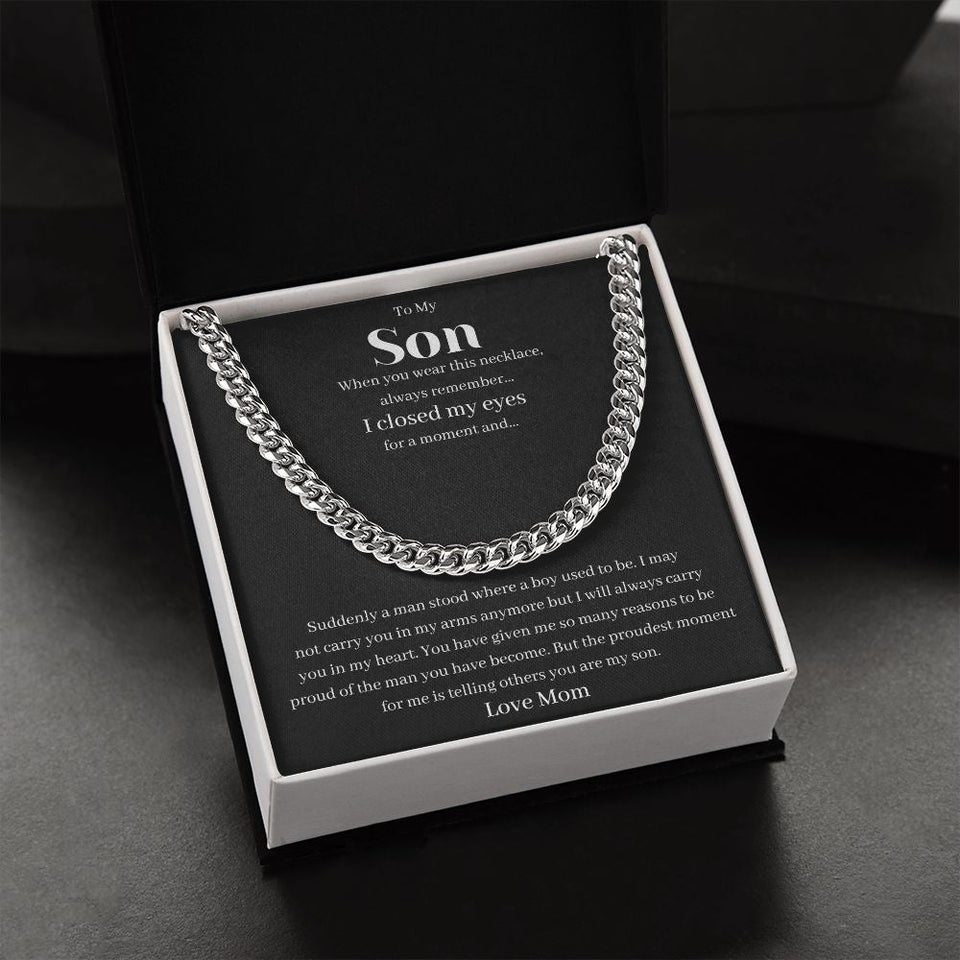 Our Journey Cuban Link Chain Gift For Men Anniversary Christmas Birthday Present For Husband Boyfriend Fiance