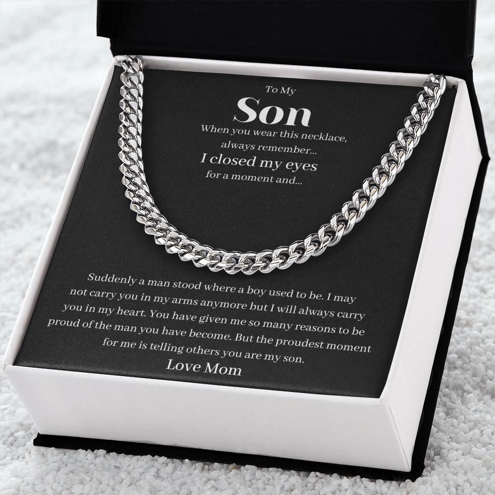 Our Journey Cuban Link Chain Gift For Men Anniversary Christmas Birthday Present For Husband Boyfriend Fiance