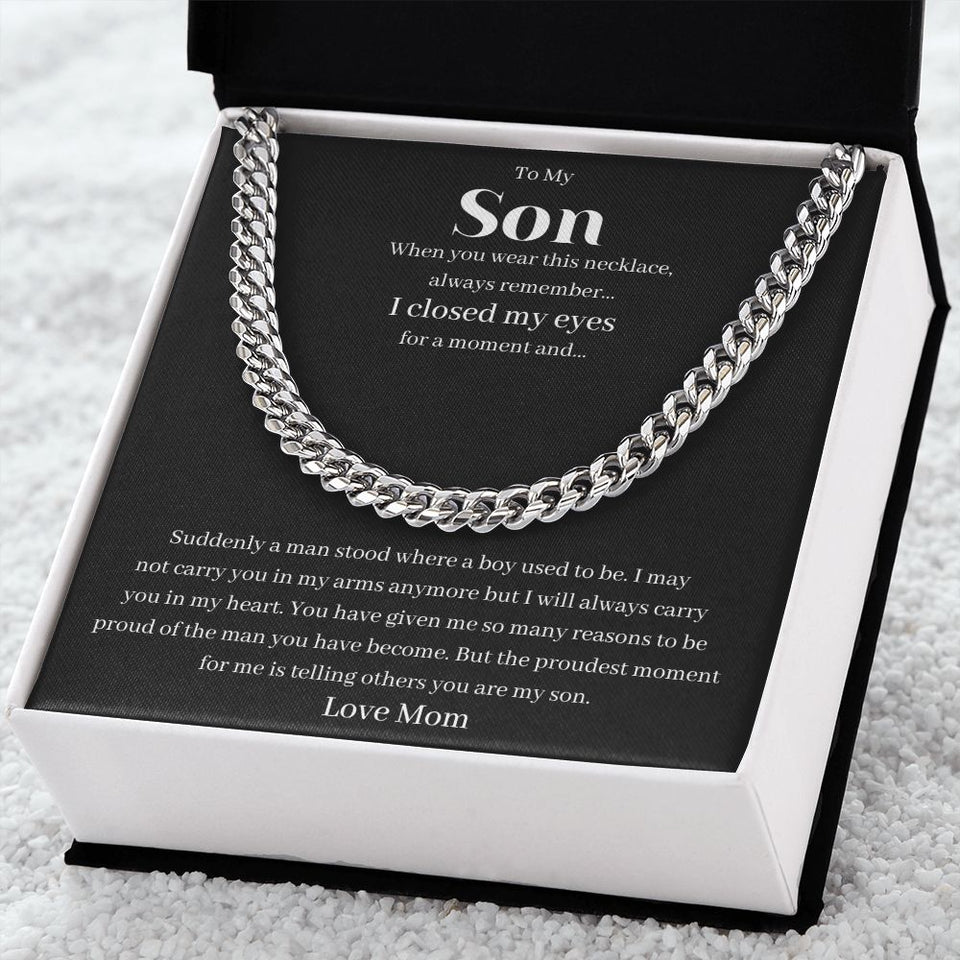Our Journey Cuban Link Chain Gift For Men Anniversary Christmas Birthday Present For Husband Boyfriend Fiance