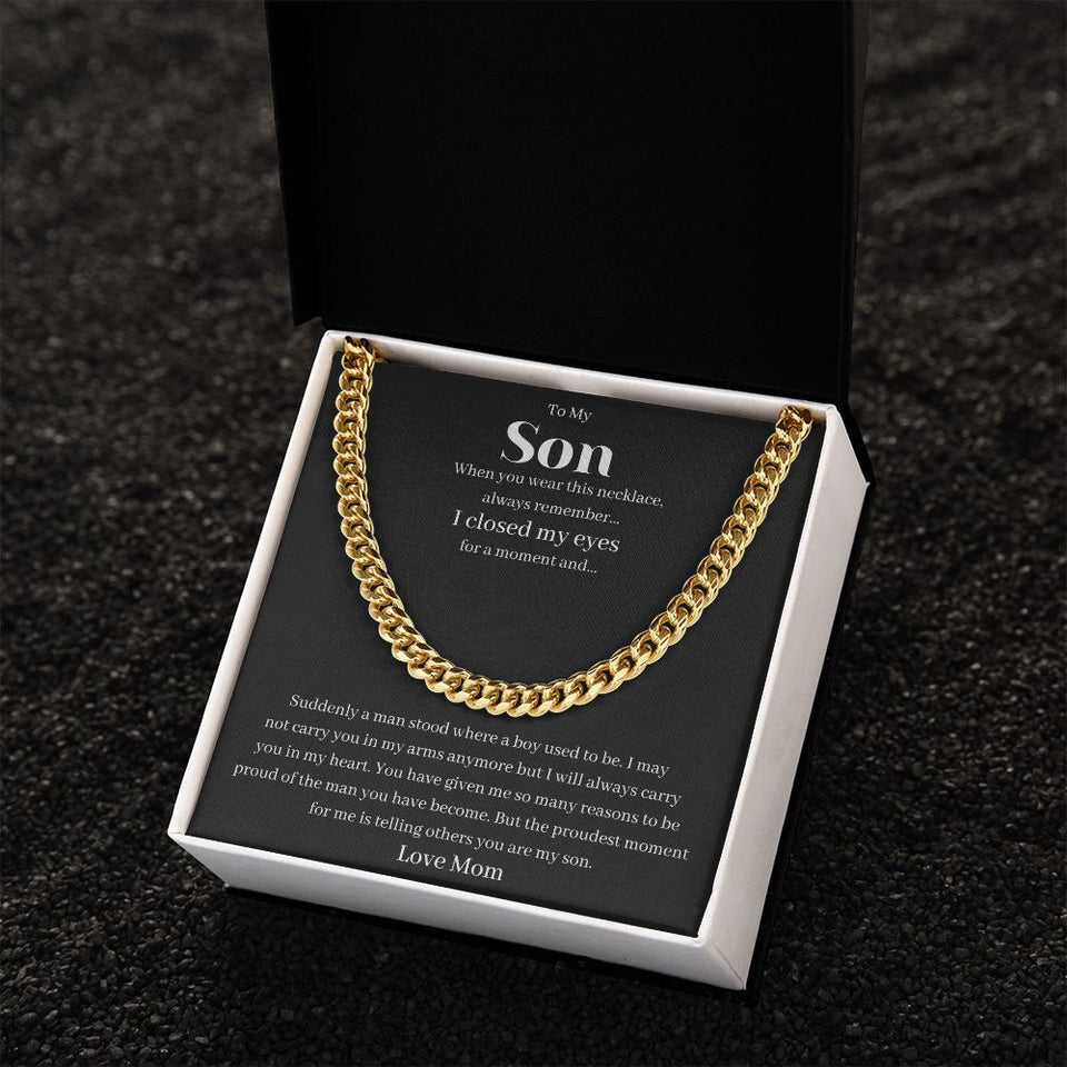 Our Journey Cuban Link Chain Gift For Men Anniversary Christmas Birthday Present For Husband Boyfriend Fiance