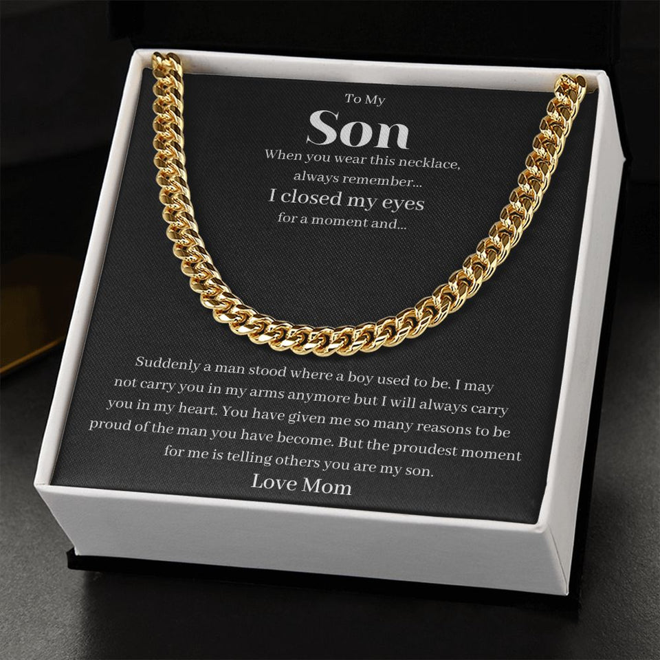 Our Journey Cuban Link Chain Gift For Men Anniversary Christmas Birthday Present For Husband Boyfriend Fiance