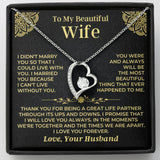 To My Beautiful Wife - Forever Love Gift Necklace, Necklace for Wife