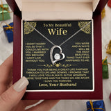 To My Beautiful Wife - Forever Love Gift Necklace, Necklace for Wife