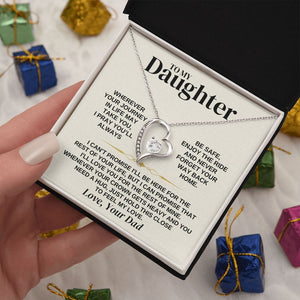 To My Daughter Necklace - Love Dad - Necklace for Daughter Necklace from Dad to Daughter Forever Love Necklace