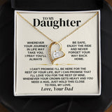 To My Daughter Necklace - Love Dad - Necklace for Daughter Necklace from Dad to Daughter Forever Love Necklace
