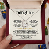To My Daughter Necklace - Love Dad - Necklace for Daughter Necklace from Dad to Daughter Forever Love Necklace