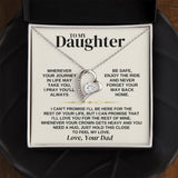 To My Daughter Necklace - Love Dad - Necklace for Daughter Necklace from Dad to Daughter Forever Love Necklace