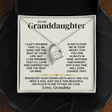 Granddaughter Necklace from Grandma - Necklace Close To Feel My Love, Best Necklace for Granddaughter, Forever Love Necklace