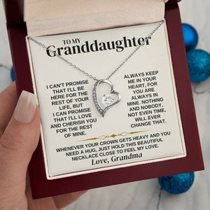 Granddaughter Necklace from Grandma - Necklace Close To Feel My Love, Best Necklace for Granddaughter, Forever Love Necklace
