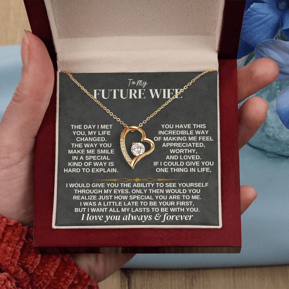 To My Future Wife Necklace - Forever Love, Necklace for Girlfriend, Necklace for Her, Forever Love Necklace