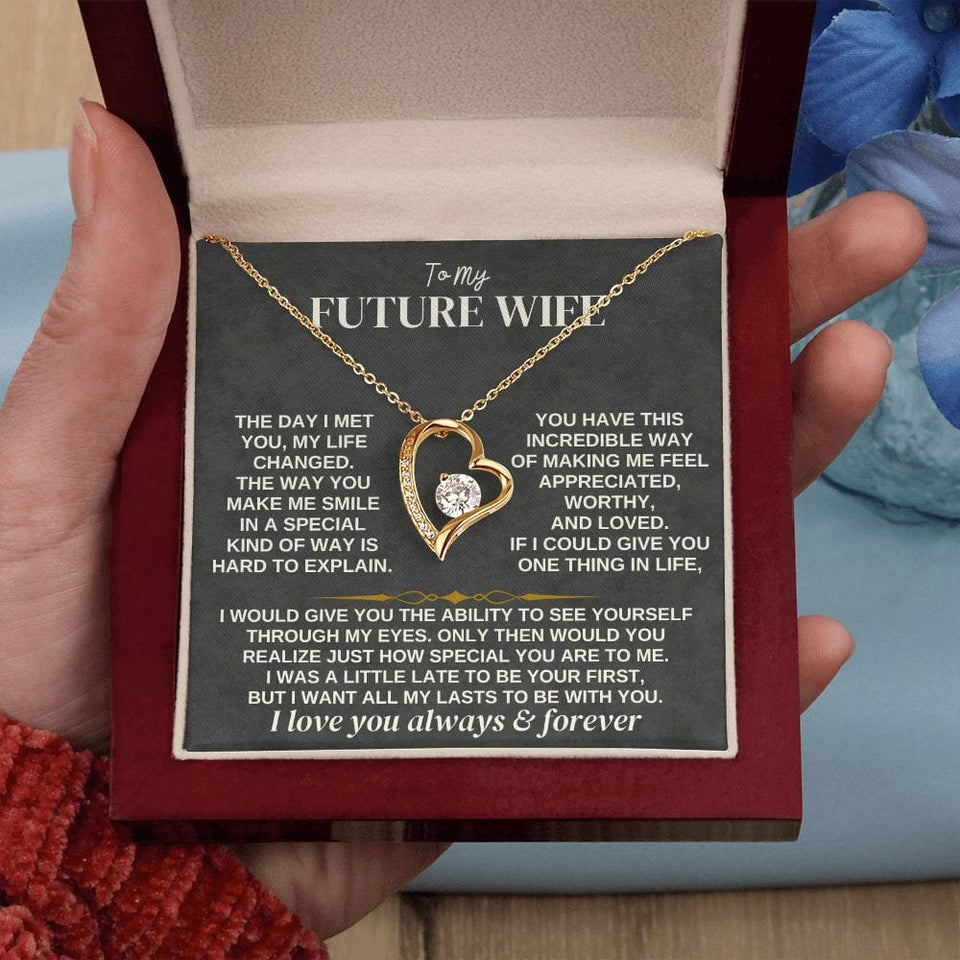 To My Future Wife Necklace - Forever Love, Necklace for Girlfriend, Necklace for Her, Forever Love Necklace