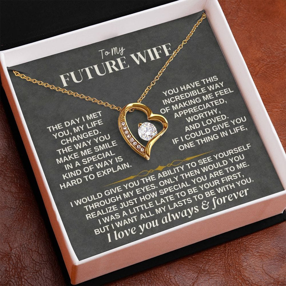 To My Future Wife Necklace - Forever Love, Necklace for Girlfriend, Necklace for Her, Forever Love Necklace