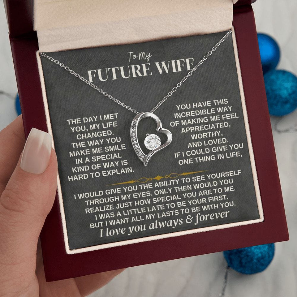 To My Future Wife Necklace - Forever Love, Necklace for Girlfriend, Necklace for Her, Forever Love Necklace