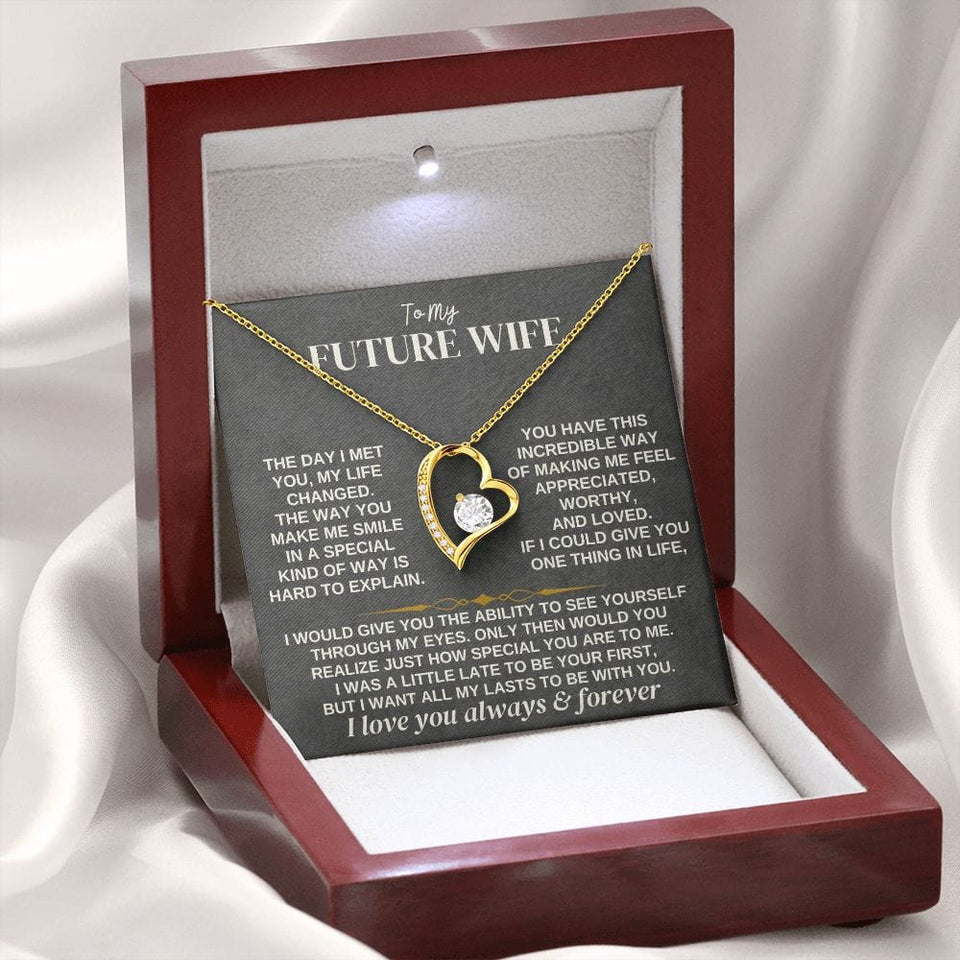 To My Future Wife Necklace - Forever Love, Necklace for Girlfriend, Necklace for Her, Forever Love Necklace