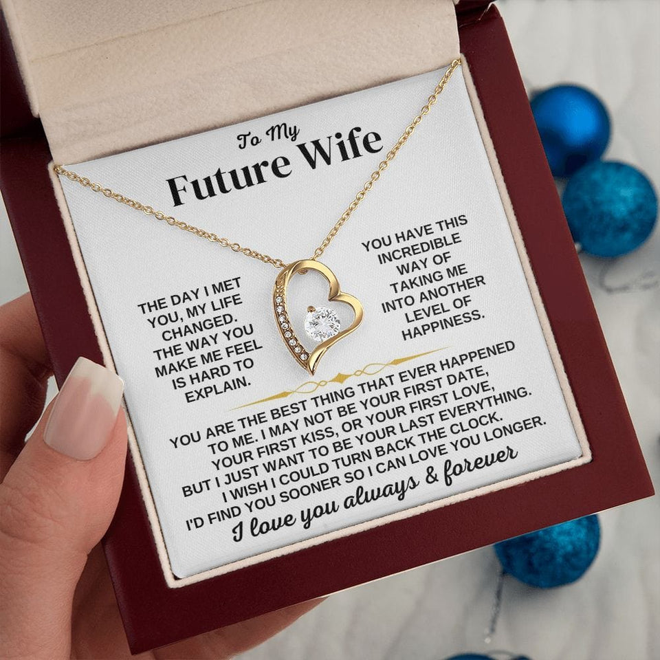 To My Future Wife, Girlfriend Necklace - Necklace for Her, Gift for Birthday, Gift for Valentine's Day, Forever Love Necklace